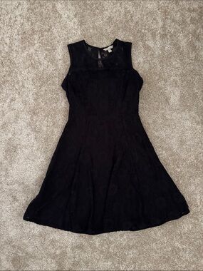 Banana Republic Factory Black Lace A-Line Dress